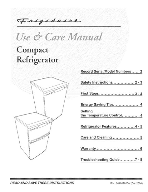 frigidaire fridge manual|frigidaire owners manual online.